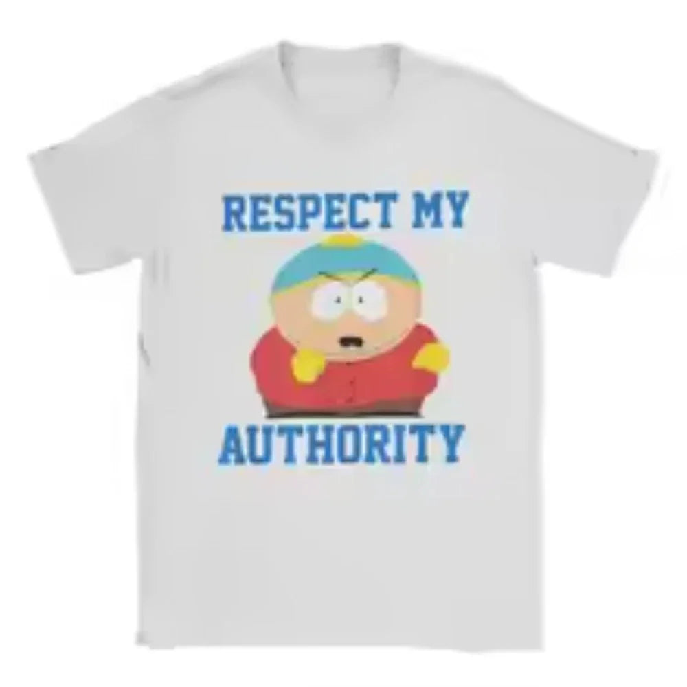 Crazy South Park T-shirts Men Women Funny Cartoon Cute Comic Summer Cotton Casual Short Sleeve Round Neck Clothing Loose Tops