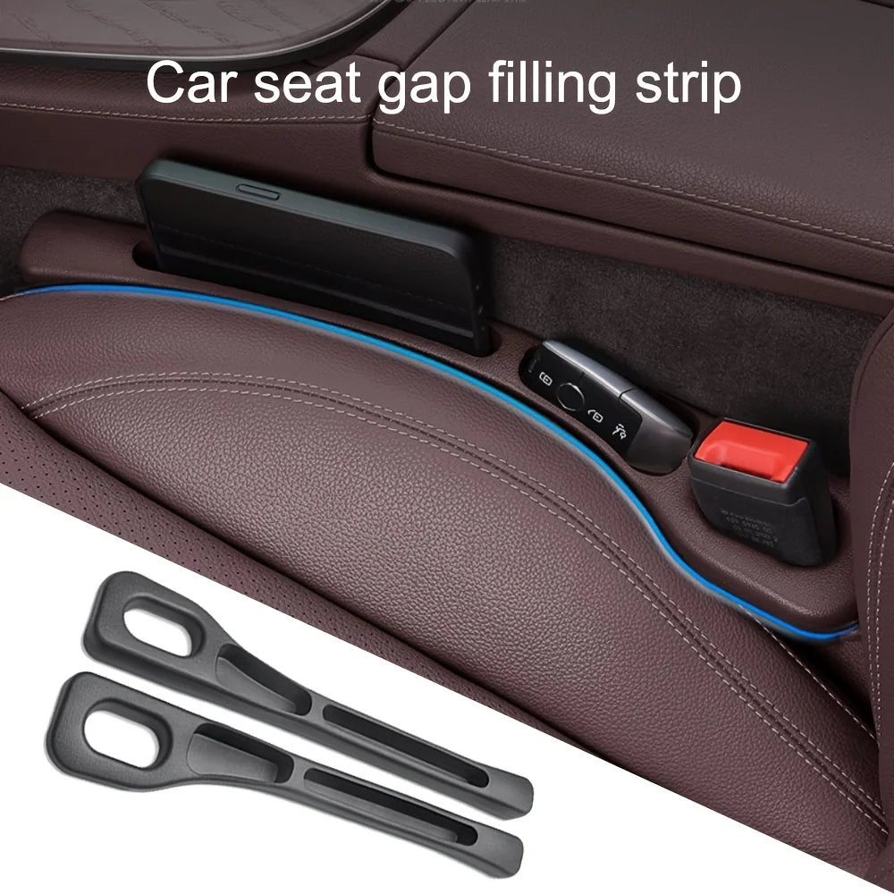 2pc Car Seat Gap Filler Organizer Waterproof Car Seat Gap Plug Strip with 2 Grooves Seat Gap Storage Auto Interior Accessories