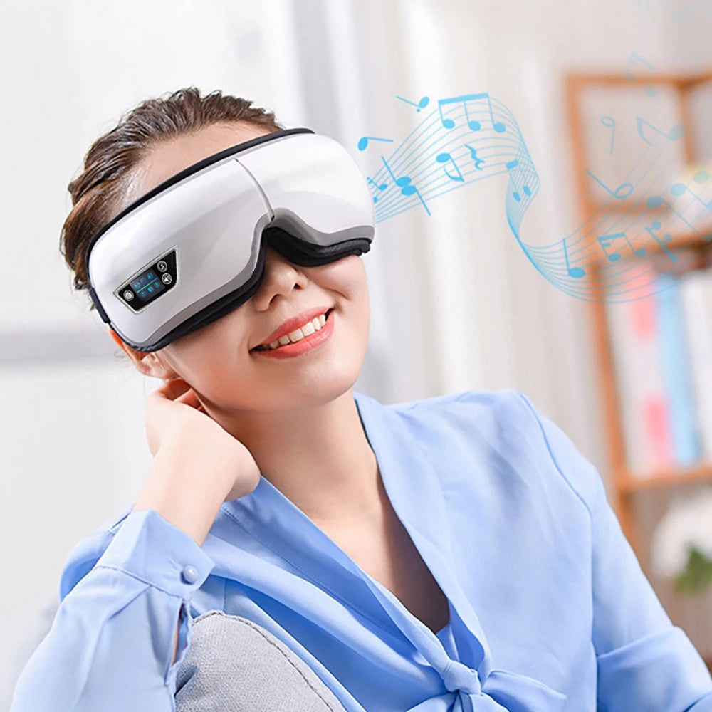 6D Smart Vibration Eye Massager Airbag Compress Eye Care Instrument Bluetooth Music Eye Massage Sleeping Mask Eye Relax Fatigue