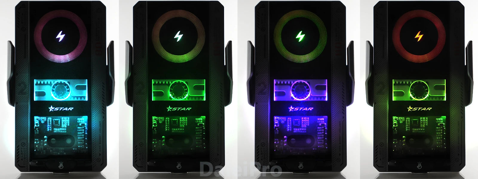 Car Smart Sensing Automatic Clamping Mounts For Samsung iPhone Phone Holder Wireless Charger Mounts 15W/66W Fast Charging