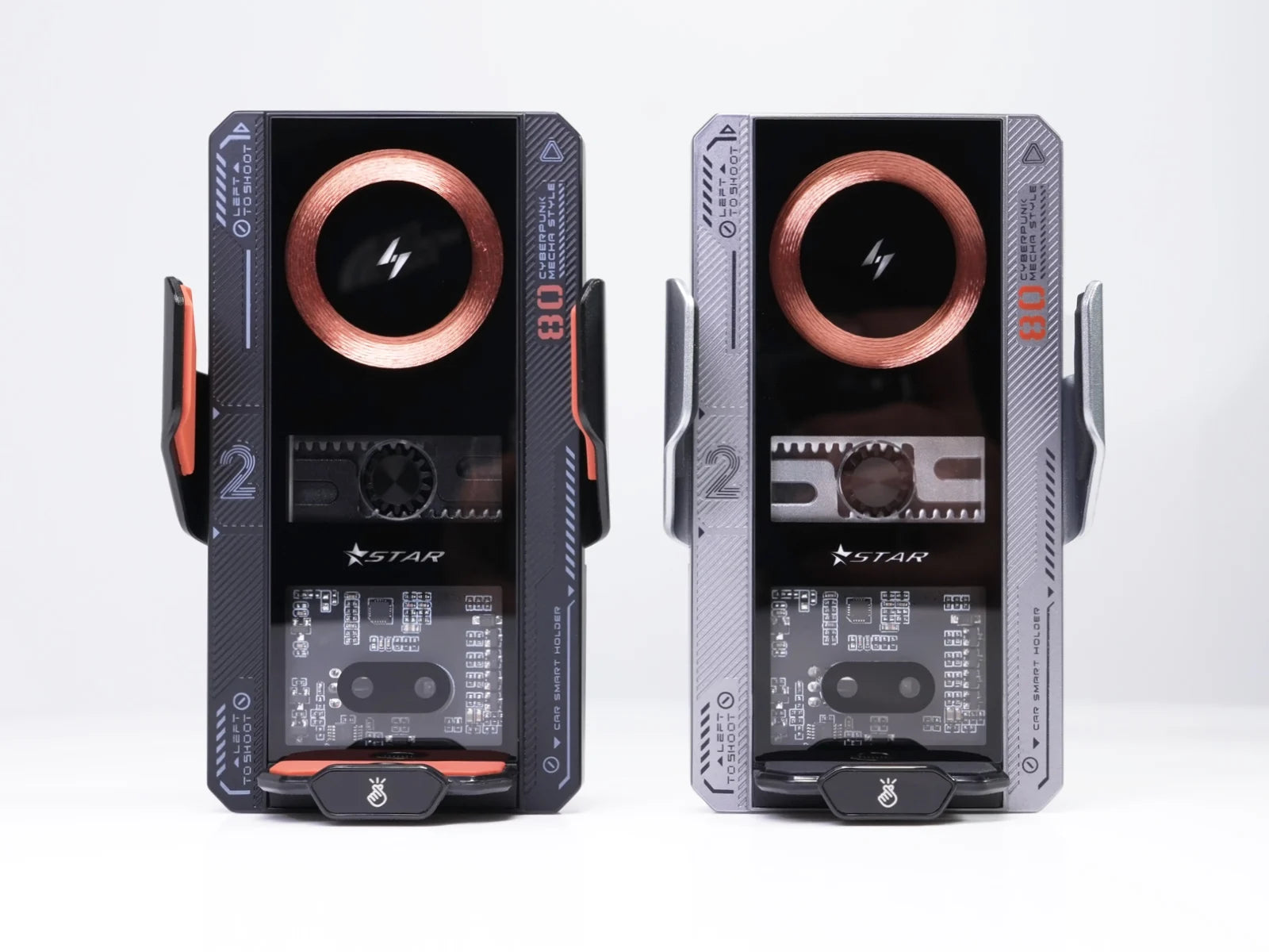 Car Smart Sensing Automatic Clamping Mounts For Samsung iPhone Phone Holder Wireless Charger Mounts 15W/66W Fast Charging