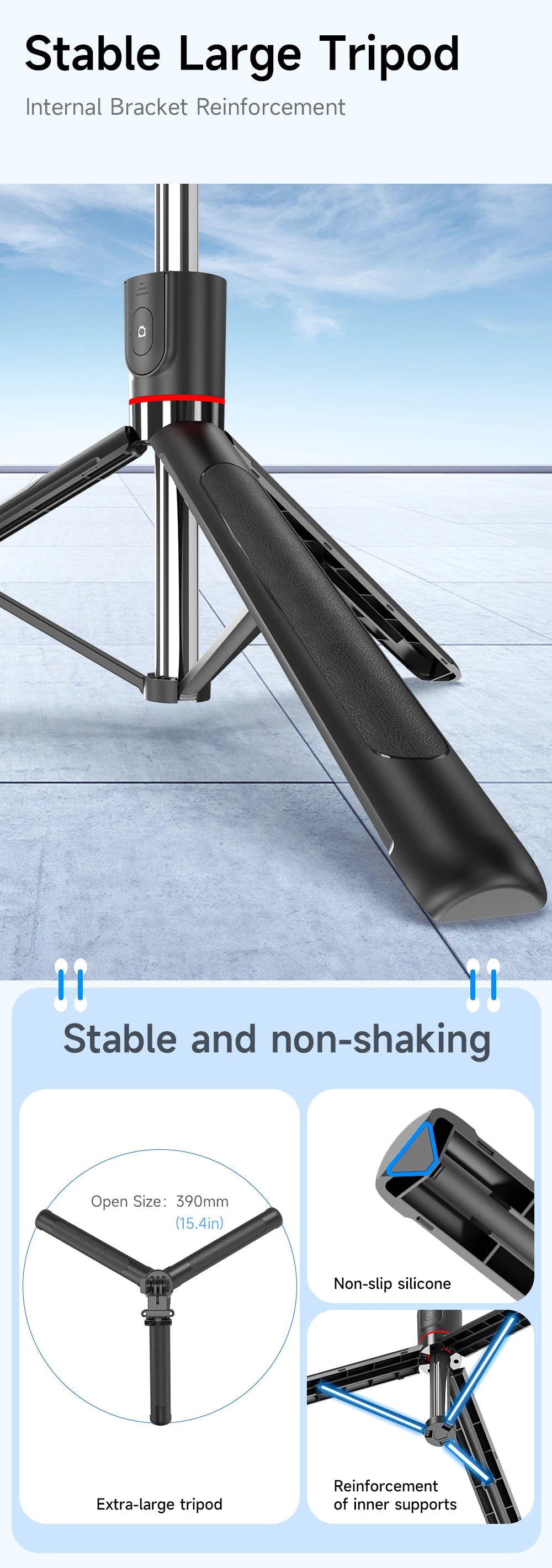 Selfie Stick 68 Inch Phone Desktop Stand Tripod for Iphone Android Smartphone Shooting Vlog