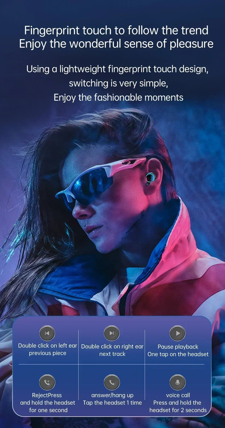 M25 Original Bluetooth 5.3 TWS Wireless Headphones LED Display Stereo Touch Control Noise Reduction Earbuds