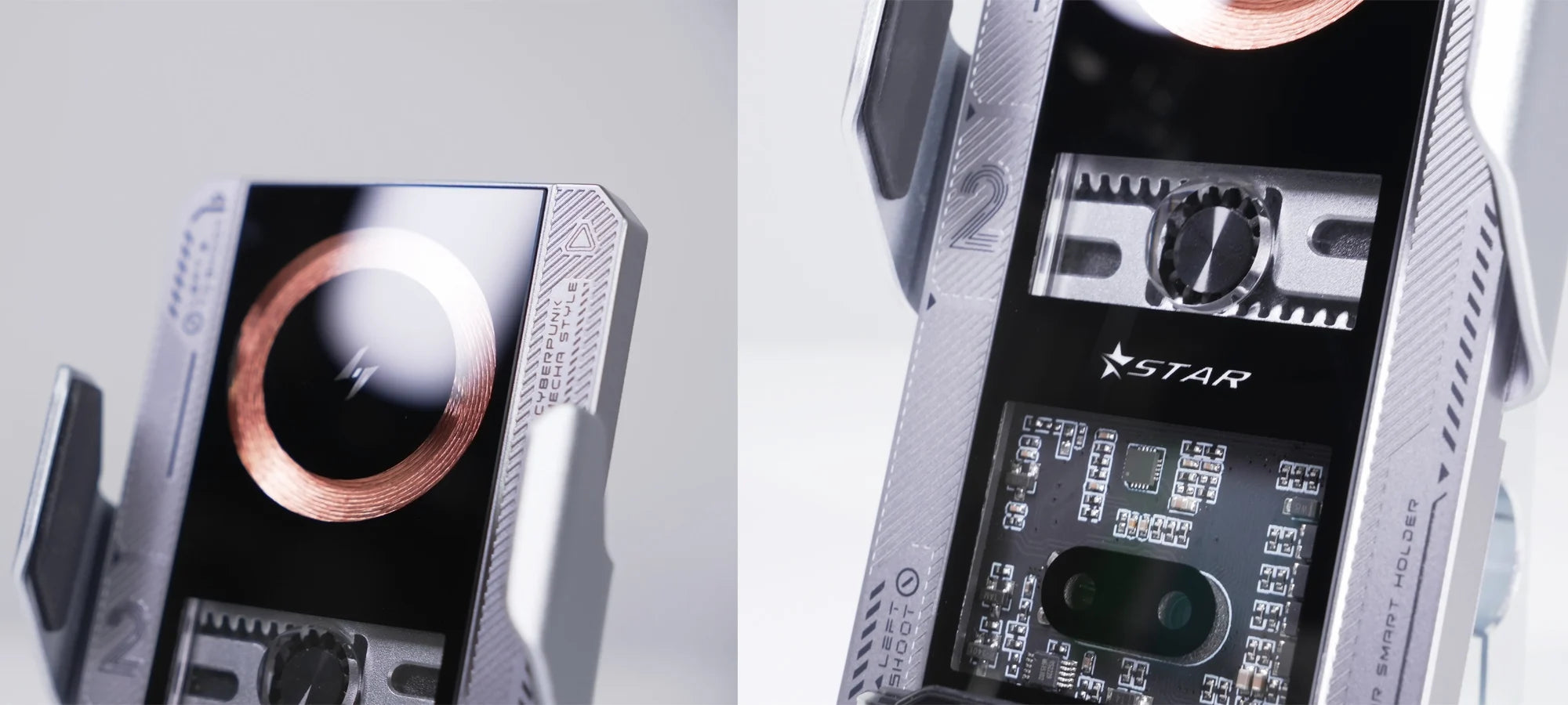 Car Smart Sensing Automatic Clamping Mounts For Samsung iPhone Phone Holder Wireless Charger Mounts 15W/66W Fast Charging