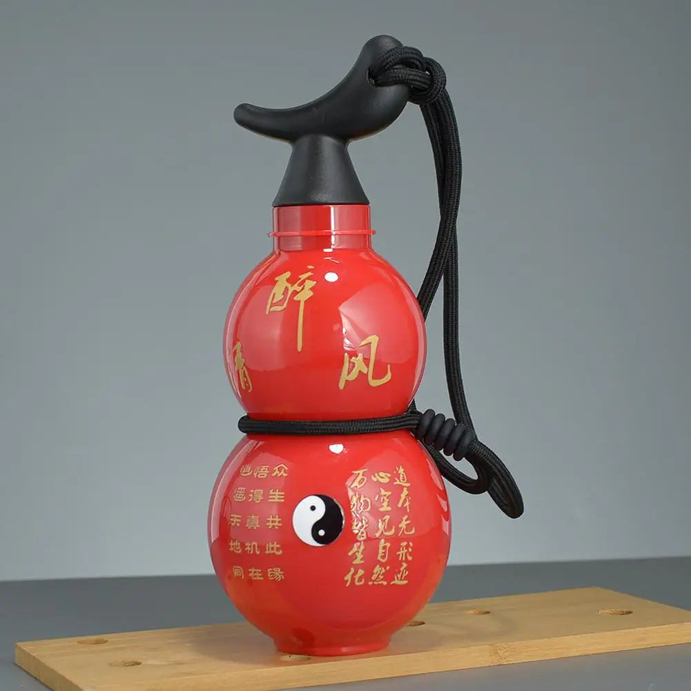 750ml Chinese Retro-Inspired Gourd Water Bottle Large Capacity Outdoors Leak-proof Water Sports Bottle King Wukong Drinking Cup
