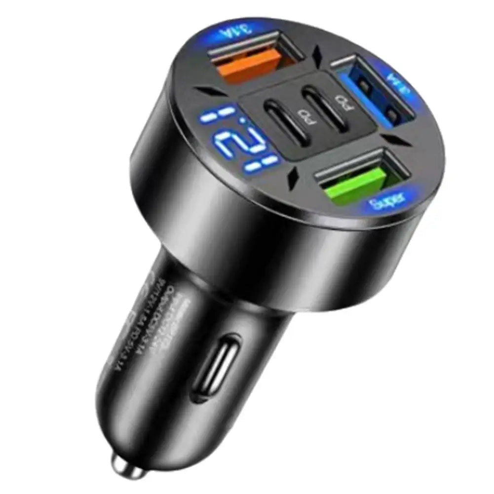 250W 5 Ports Car Charger Fast Charging PD QC3.0 USB C Car Phone Charger Type C Adapter In Car For Phone