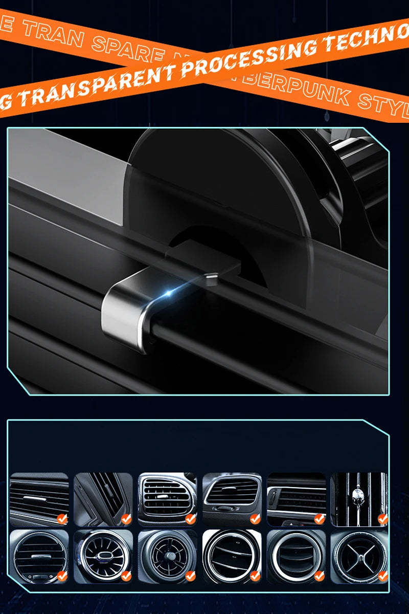 Car Smart Sensing Automatic Clamping Mounts For Samsung iPhone Phone Holder Wireless Charger Mounts 15W/66W Fast Charging