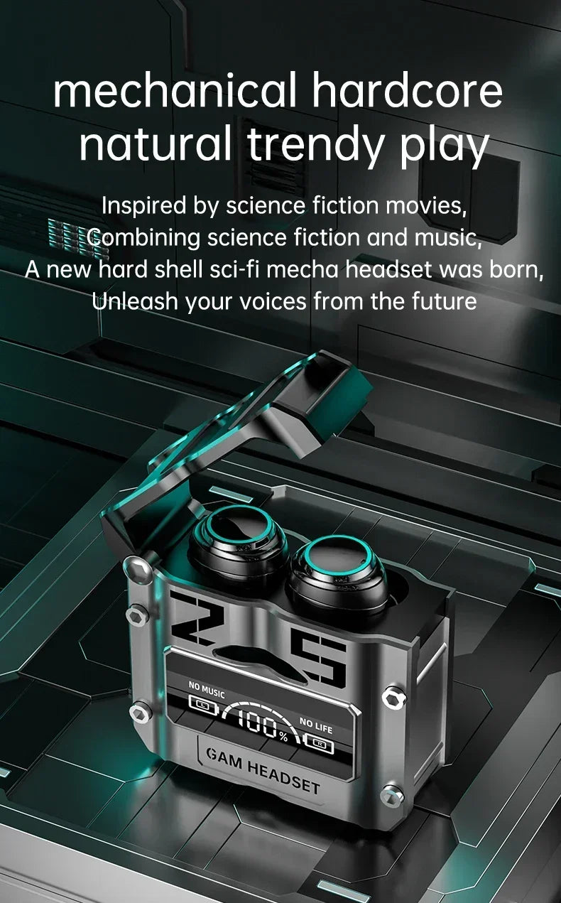 M25 Original Bluetooth 5.3 TWS Wireless Headphones LED Display Stereo Touch Control Noise Reduction Earbuds