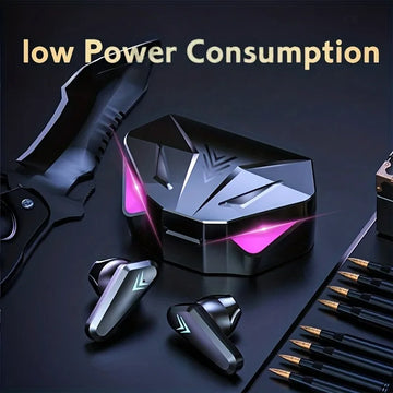 Wireless Bluetooth Headset LED Display Gamer Earbuds with Mic Wireless Headphones Noise Cancelling Bluetooth Earphones X15