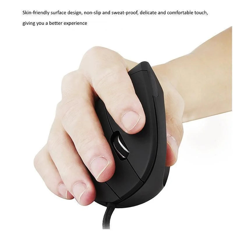 Wired Right Hand Vertical RGB Mouse Ergonomic Gaming Mouse 3200DPI USB Optical Wrist Healthy Mouse for PC Computer