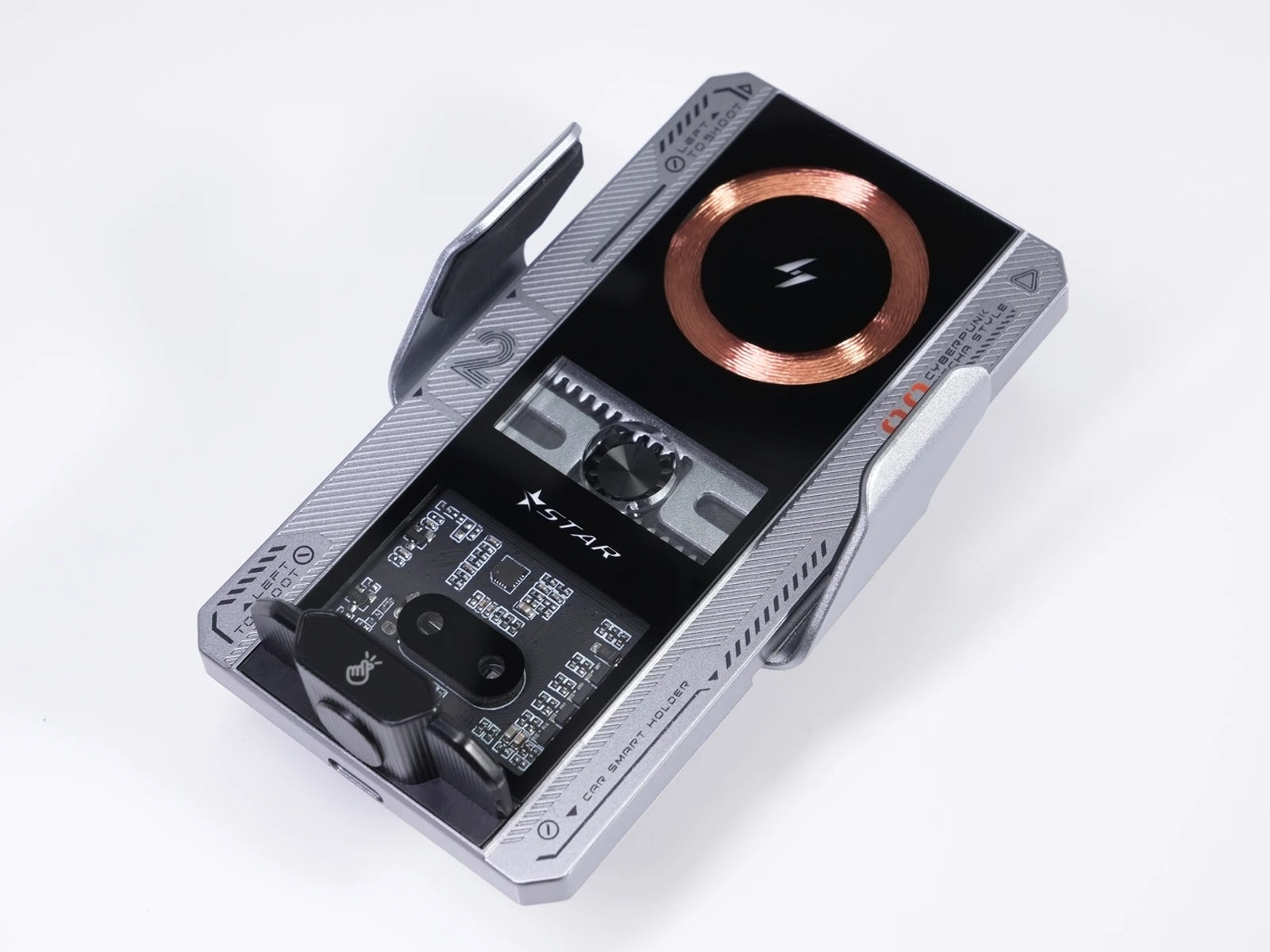 Car Smart Sensing Automatic Clamping Mounts For Samsung iPhone Phone Holder Wireless Charger Mounts 15W/66W Fast Charging