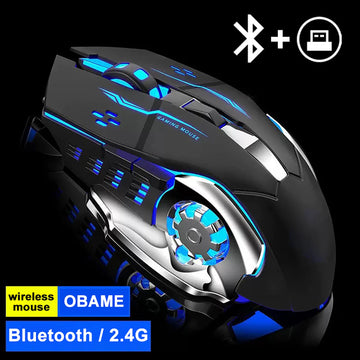 Rechargeable Wireless Mouse Gaming Computer Silent Bluetooth Mouse USB Mechanical E-Sports Backlight PC Gamer Mouse For Computer