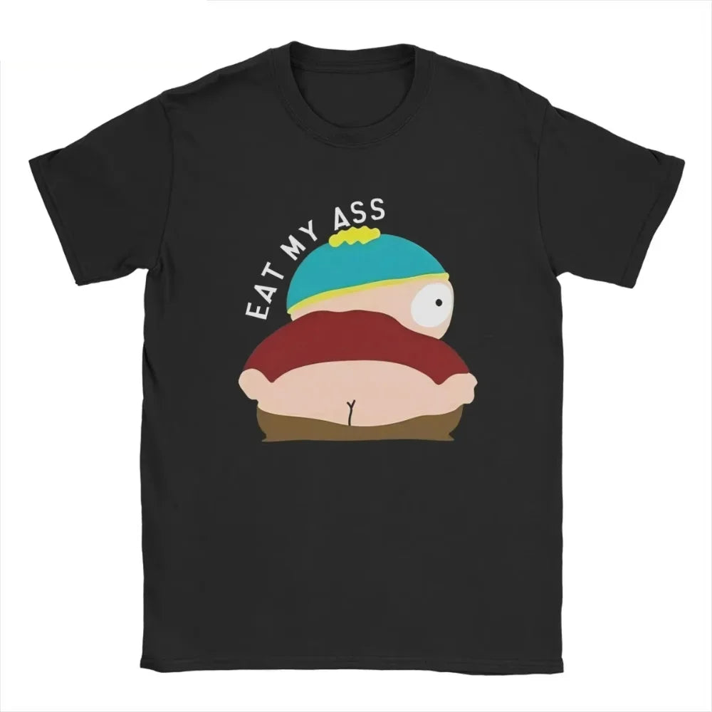 Crazy South Park T-shirts Men Women Funny Cartoon Cute Comic Summer Cotton Casual Short Sleeve Round Neck Clothing Loose Tops