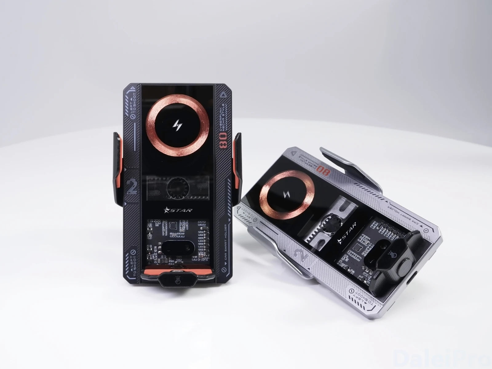 Car Smart Sensing Automatic Clamping Mounts For Samsung iPhone Phone Holder Wireless Charger Mounts 15W/66W Fast Charging