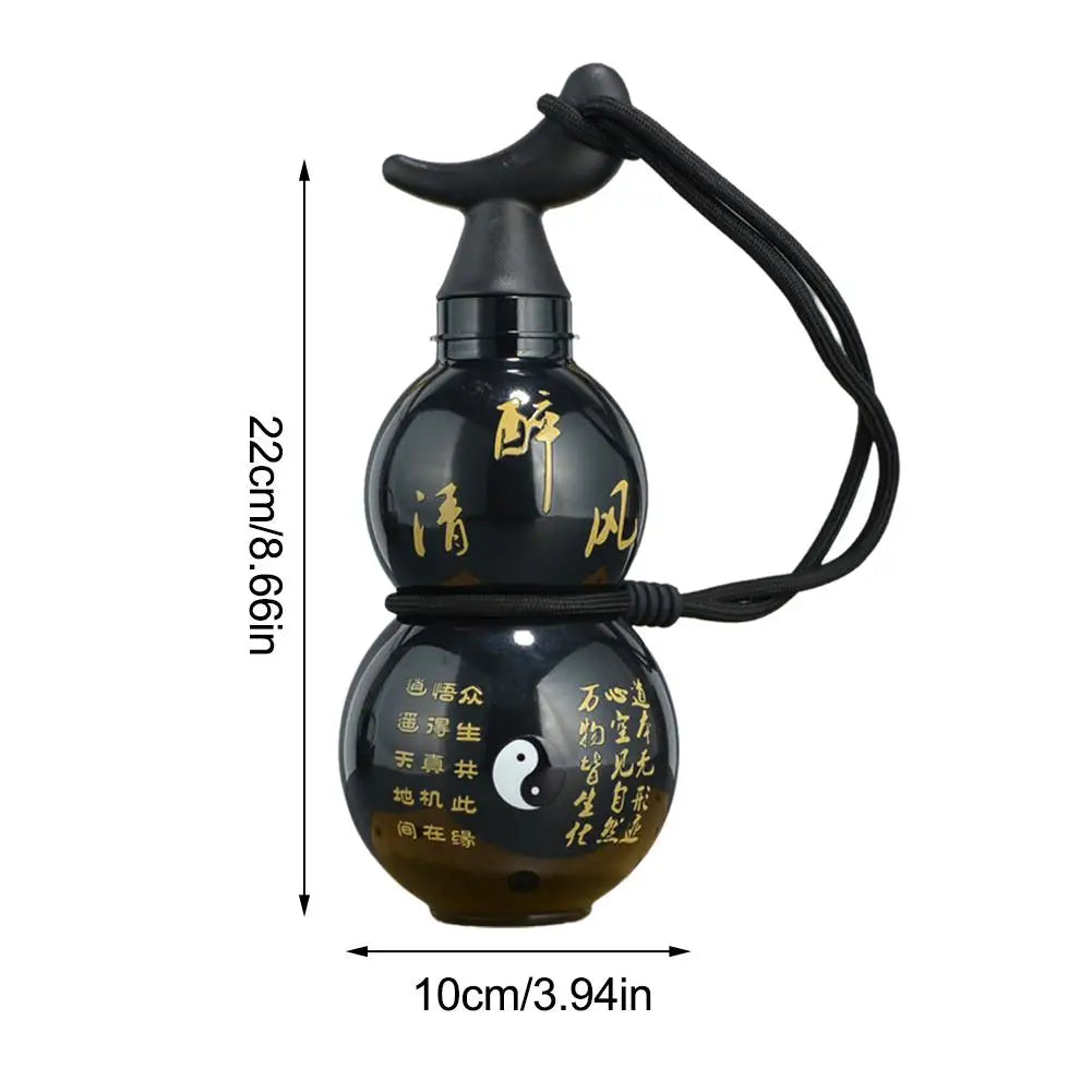 750ml Chinese Retro-Inspired Gourd Water Bottle Large Capacity Outdoors Leak-proof Water Sports Bottle King Wukong Drinking Cup