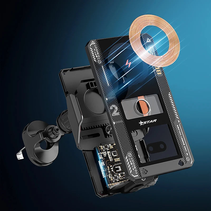 Car Smart Sensing Automatic Clamping Mounts For Samsung iPhone Phone Holder Wireless Charger Mounts 15W/66W Fast Charging