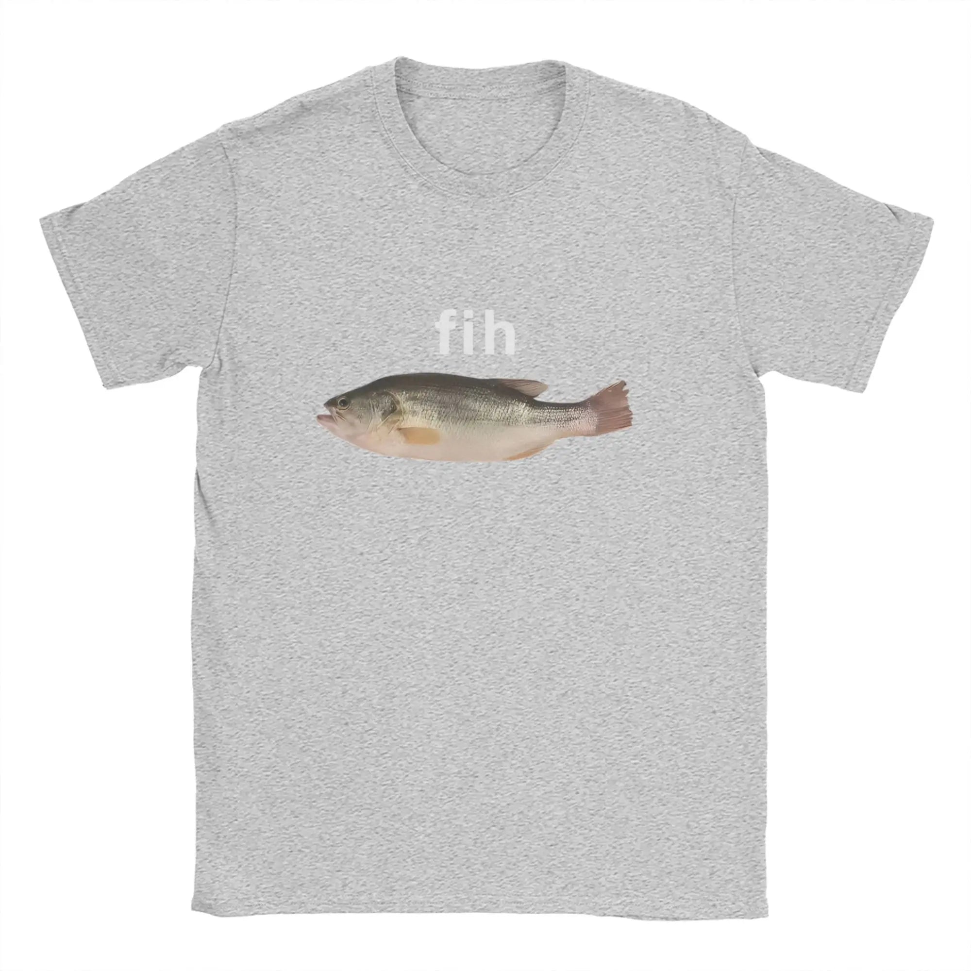 Funny Fih Fish Meme  T Shirt Summer  T Shirts For Men Harajuku Casual Tee Shirt Short Sleeve Y2K Funny Clothing