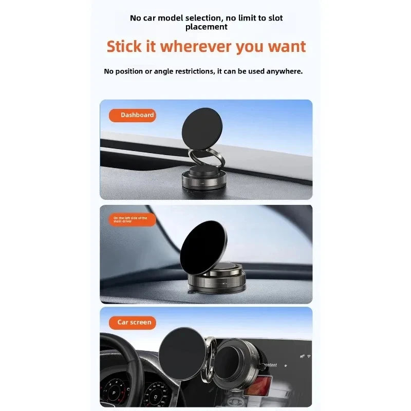 Magnetic Phone Holder for car, 360° Rotatable, Foldable & Adjustable Magnetic Car Mount, , Compatible with iPhone & Other Phones